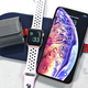 Devices with support for Qi wireless charging can go on either side, but only an Apple Watch can go in the middle.